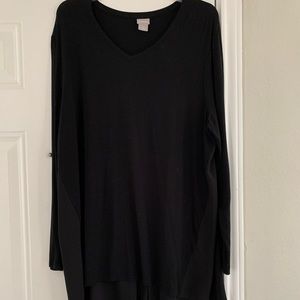 Tunic!!!!  Chico’s Beautiful, Classy Black High Low Dressy V-Neck Lightweight!